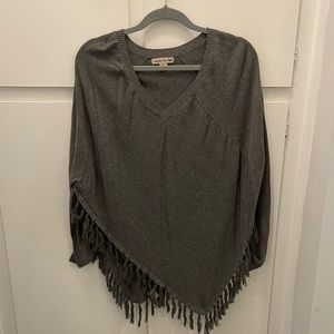 Dark grey frill Poncho